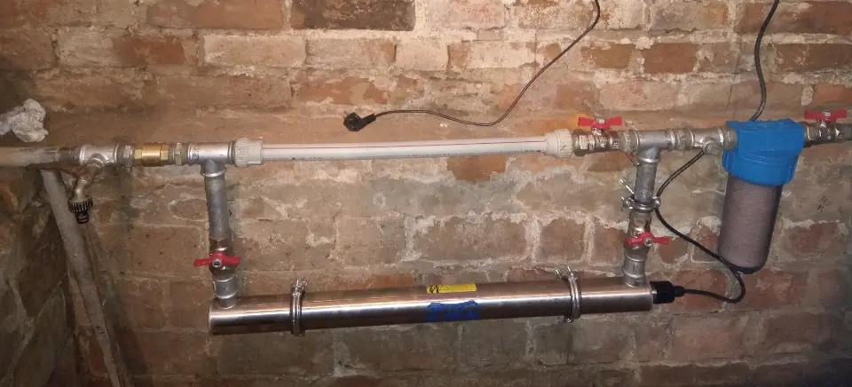 Montaż filtra i lampy UV TMA D8 w miejscowości Dys (gmina Niemce) koło Lublina