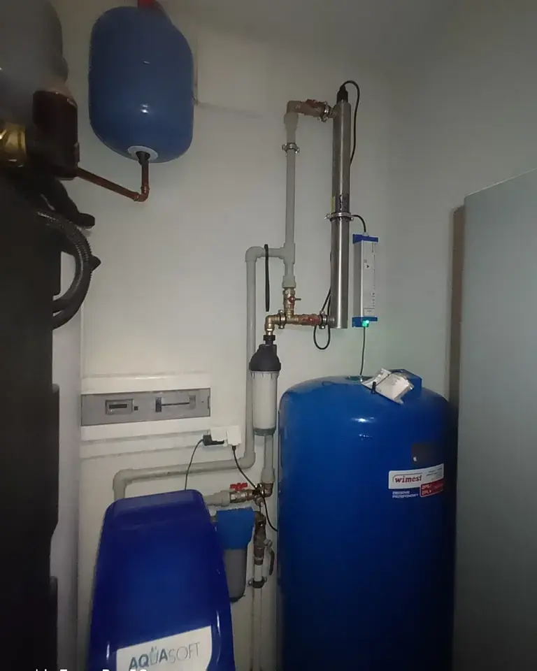 Montaż filtra Dafi i lampy UV TMA D8 w domu jednorodzinnym w Lublinie