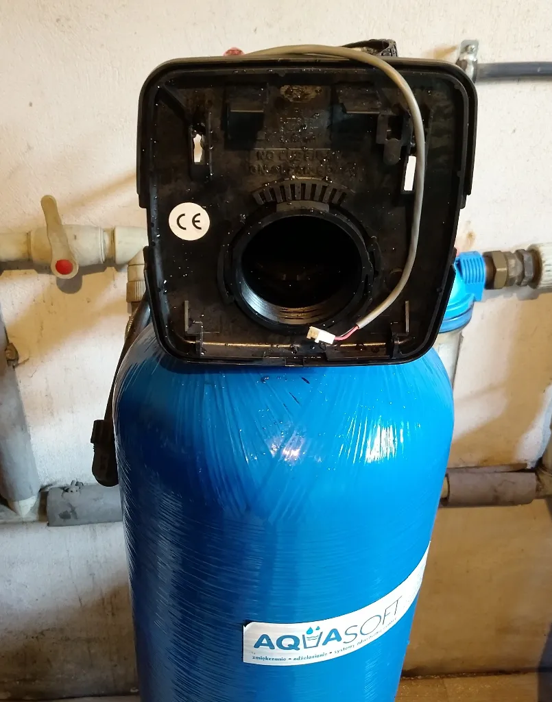 Serwis stacji uzdatniania wody Clack - Lublin. Wymiana złoża w zmiękczaczu wody.